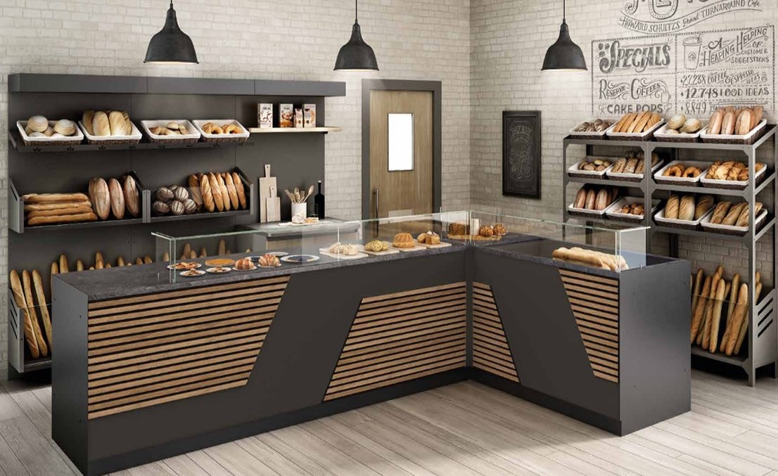 Moderne kutne vitrine za pekarstvo mod. RGRG7