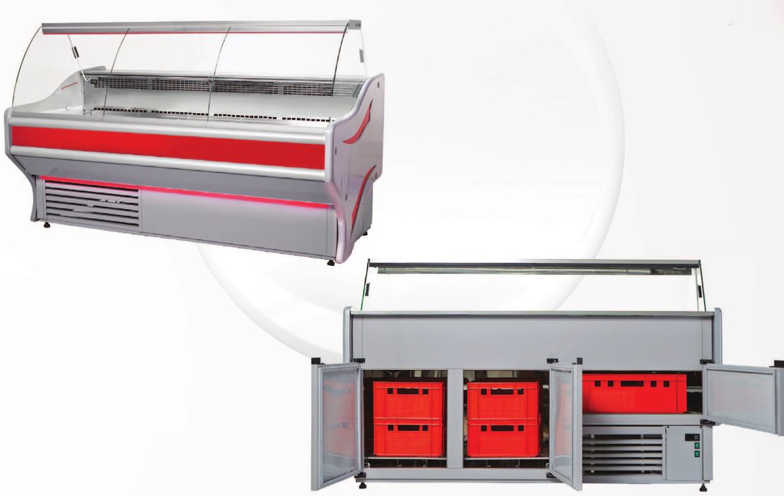 Rashladne vitrine XL s velikim skladišnim prostorom