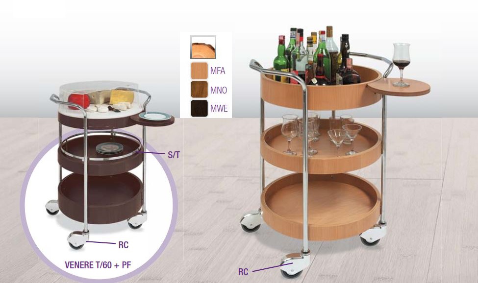 Kolica za serviranje sireva i vina Mod. GROUOFOBO1